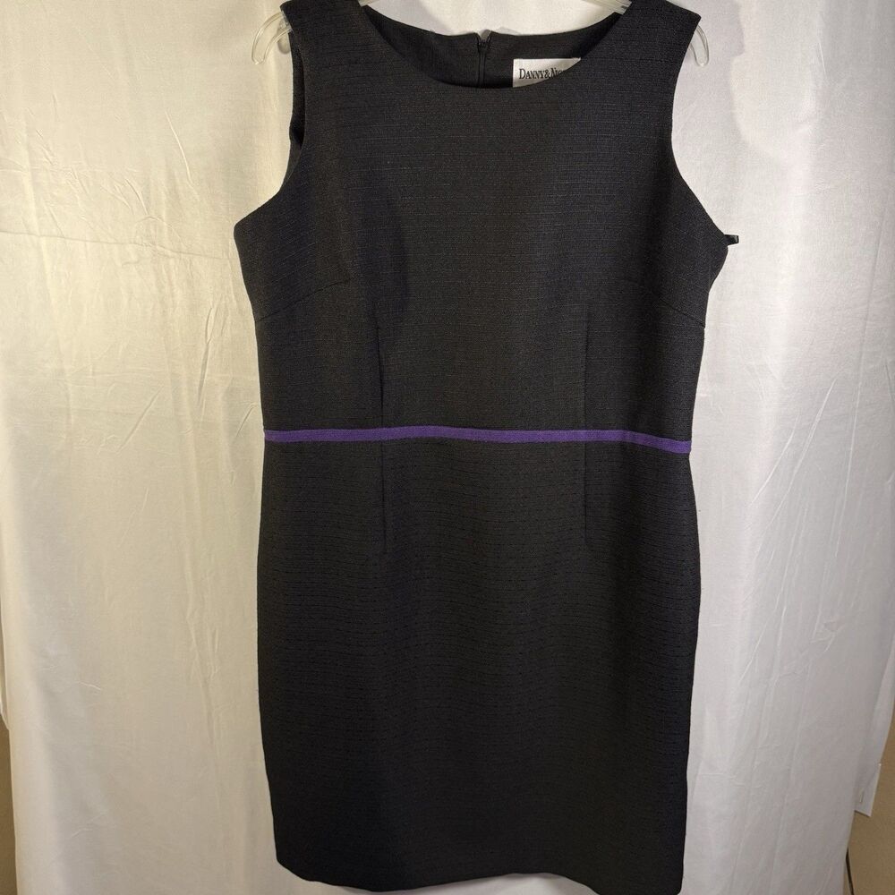 Danny & Nicole Women’s Size 16 Purple Black Dress & Short Sleeve Jacket 2 Piece - Picture 14 of 16